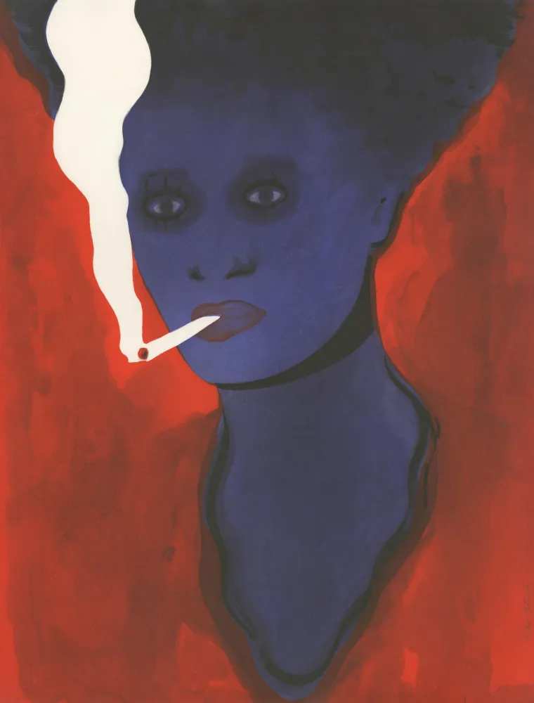 Aquatint Pétrovitch - Fumeuse