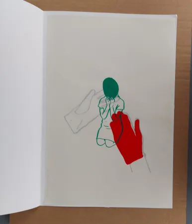 Zeefdruk Pétrovitch - LES MAINS ROUGES
