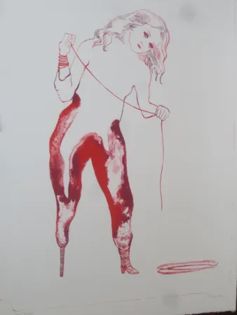 Lithografie Pétrovitch - Sur un pied