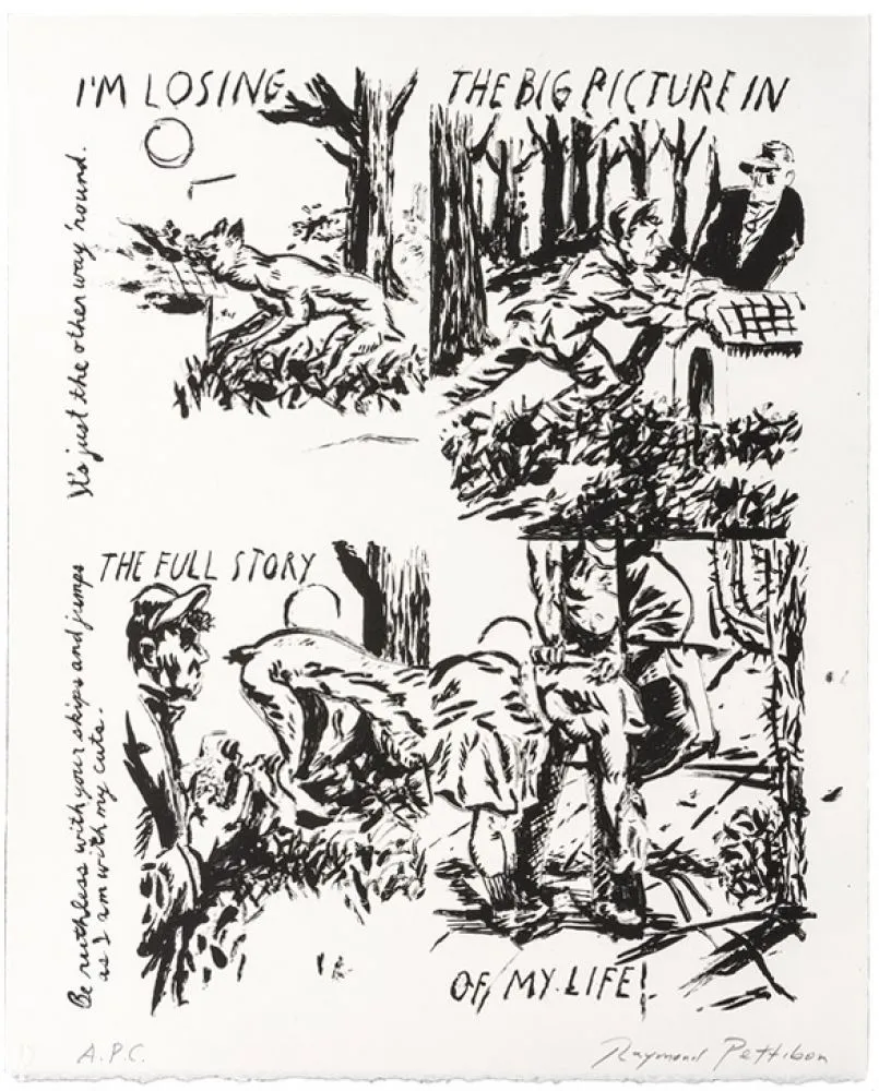 Lithografie Pettibon - I’m Losing The Big Picture In The Full Story Of My Life