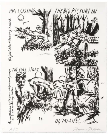 Lithografie Pettibon - I’m Losing The Big Picture In The Full Story Of My Life
