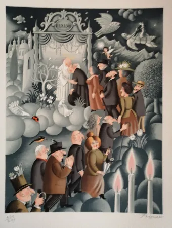 Lithografie Peynet - Le Curé de Cucugnan