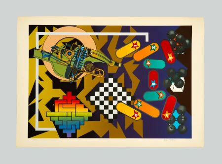 Zeefdruk Phillips - Composition n.6