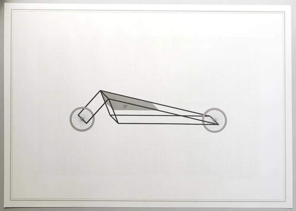 Lithografie Piacentino - Vehicle sculpture. Wall sculpture (b)