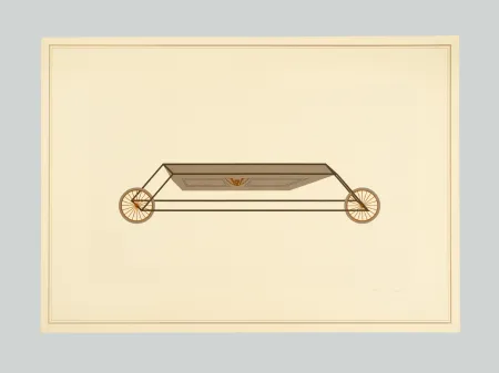 Lithografie Piacentino - Vehicle sculpture. Wall sculpture (e)