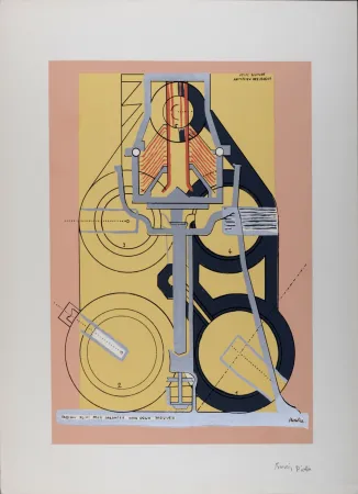 Zeefdruk Picabia - Petite solitude au milieu des soleils (A Little Solitude in the Midst of Suns), 1953