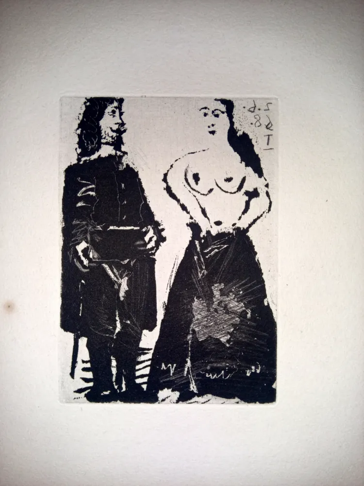 Aquatint Picasso - 2 Junio 1968 I