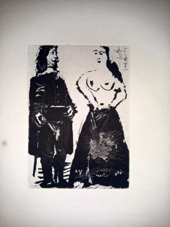 Aquatint Picasso - 2 Junio 1968 I