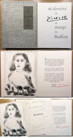 Geïllustreerd Boek Picasso - 40 DESSINS DE PICASSO EN MARGE DU BUFFON. Exemplaire signé par Picasso