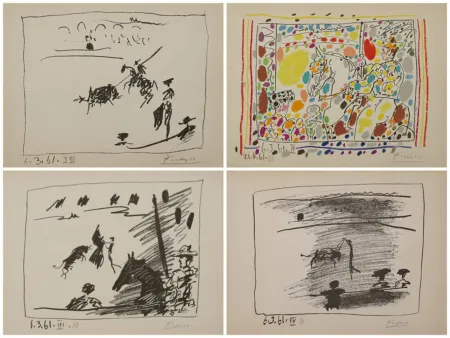 Lithografie Picasso - A Los Toros (set of 4)