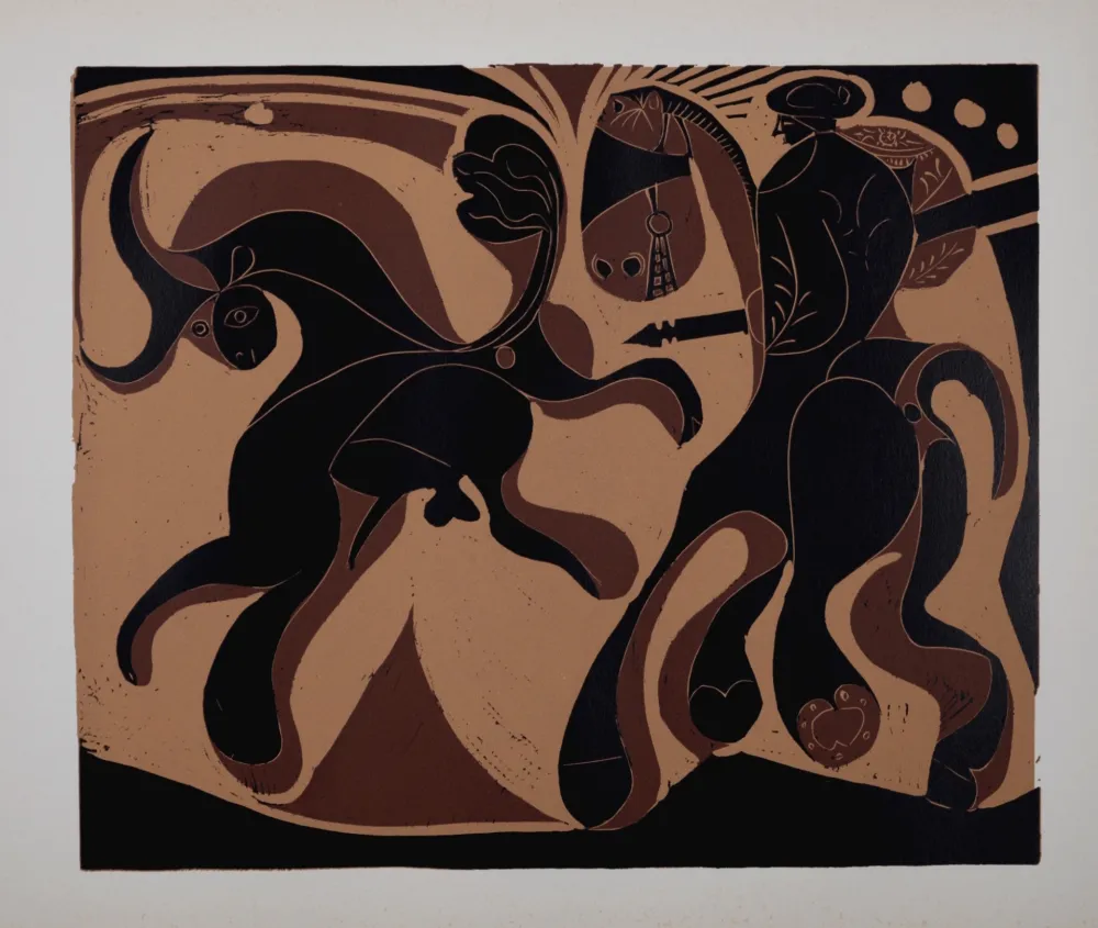 Linosnede Picasso (After) - Après la pique, 1962