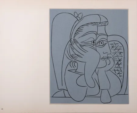Linosnede Picasso (After) - Femme accoudée, 1962
