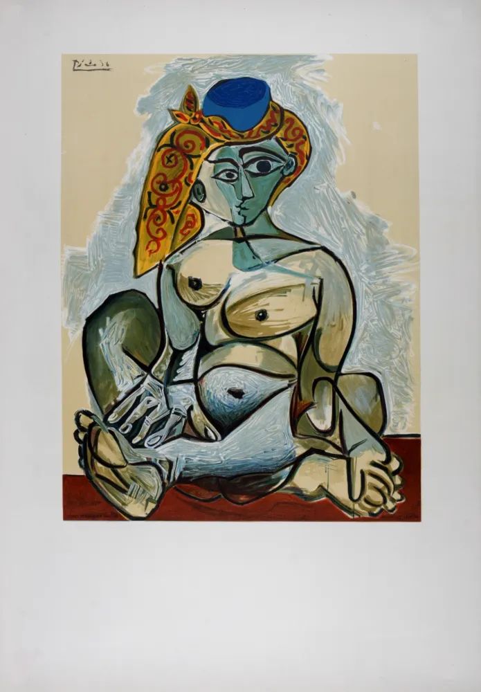 Lithografie Picasso (After) - Femme nue au bonnet turc, 1974