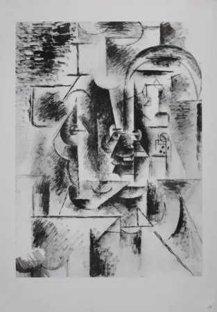 Lithografie Picasso (After) - Homme à la pipe, 1946