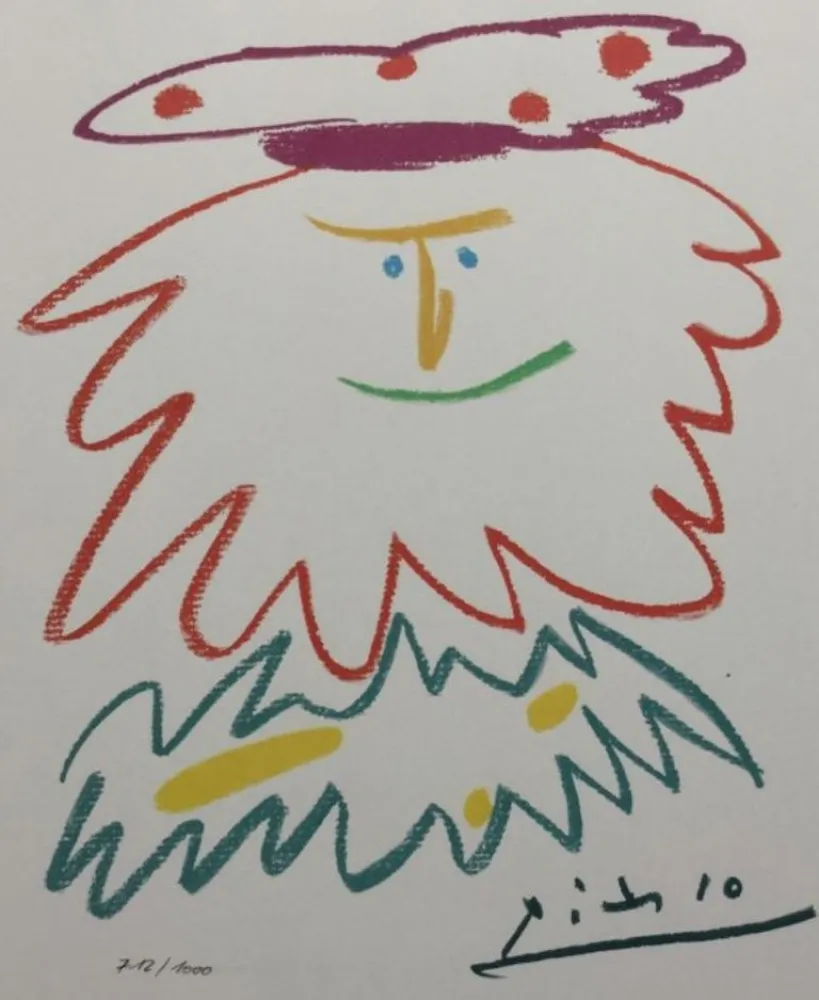 Lithografie Picasso (After) - VISAGE BARBU (1958) 