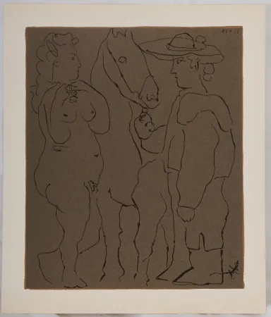 Linosnede Picasso - Amoureux et cheval