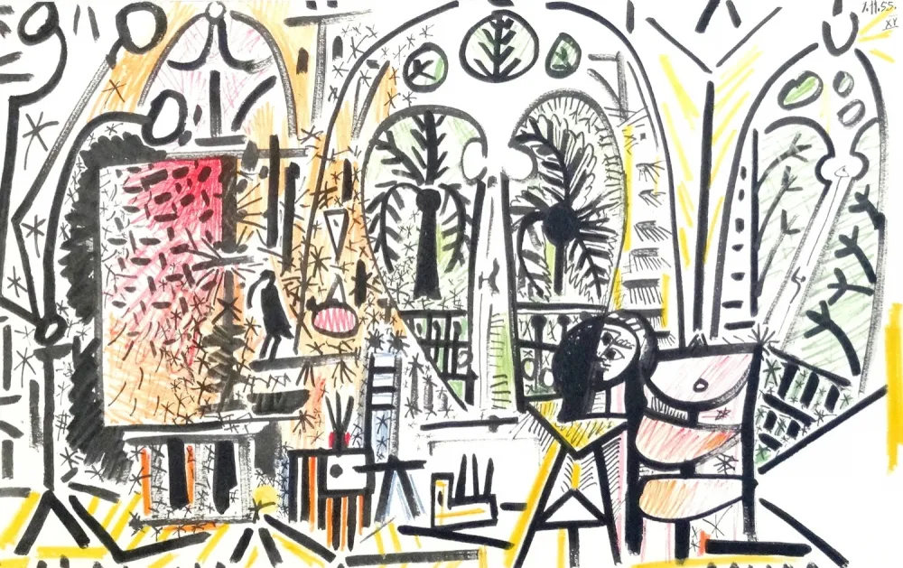 Lithografie Picasso - Atelier