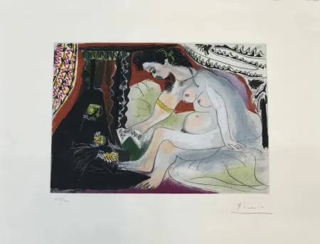 Ets En Aquatint Picasso - Bethsabée