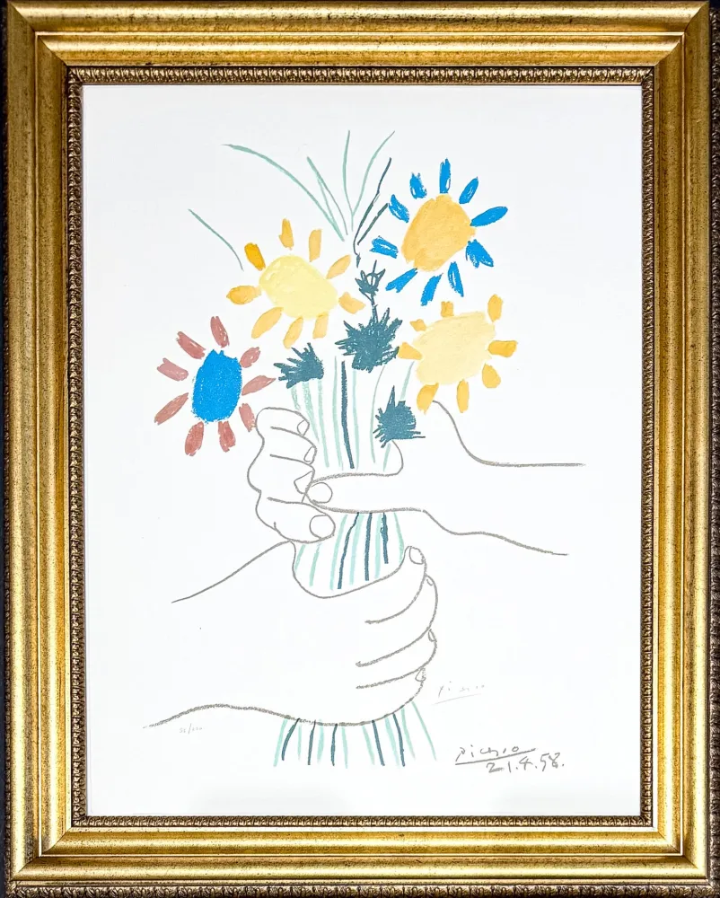 Lithografie Picasso - Bouquet de Fleurs