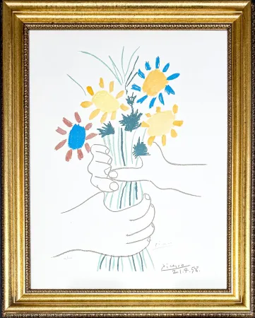 Lithografie Picasso - Bouquet de Fleurs