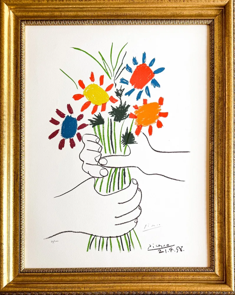 Lithografie Picasso - Bouquet de Fleurs