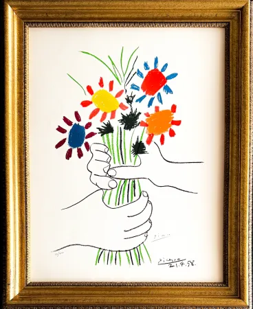 Lithografie Picasso - Bouquet de Fleurs