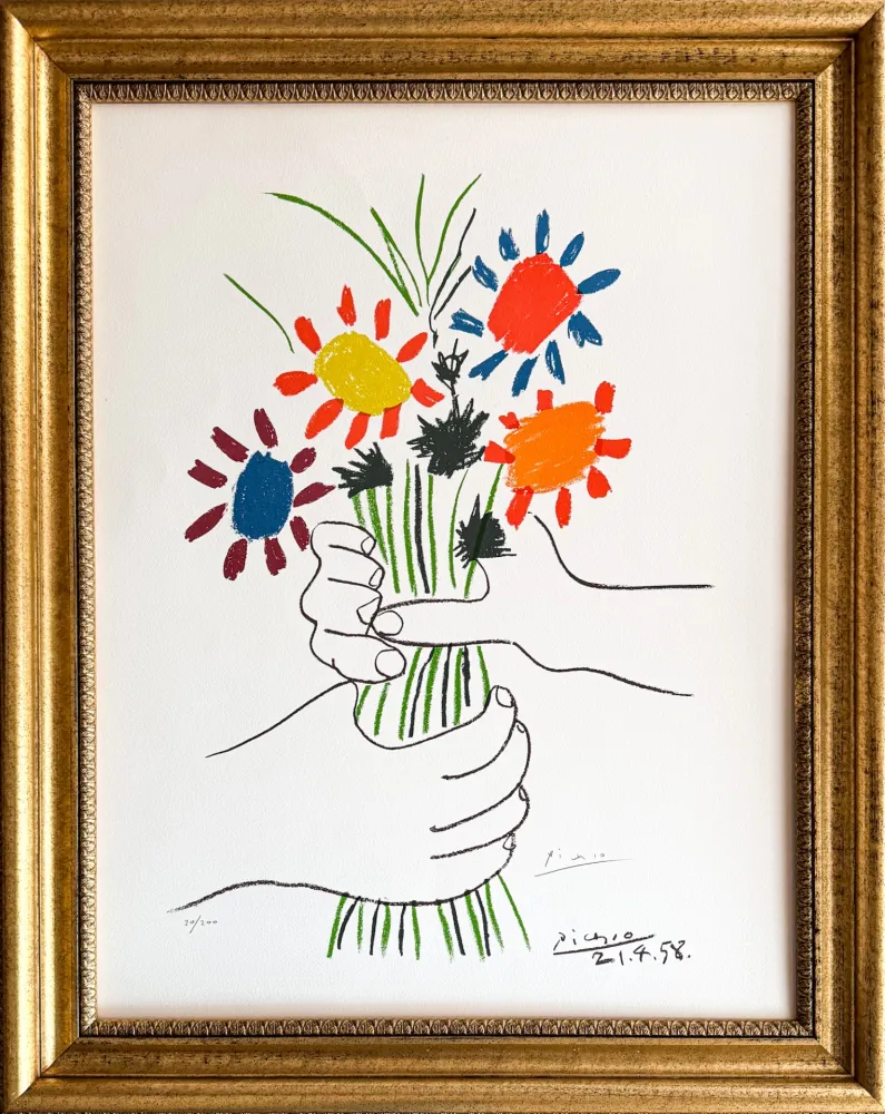 Lithografie Picasso - Bouquet de Fleurs