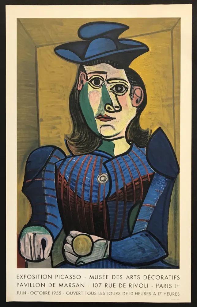 Lithografie Picasso - Buste de Femme au Chapeau Bleu – Musee des Arts Decoratifs