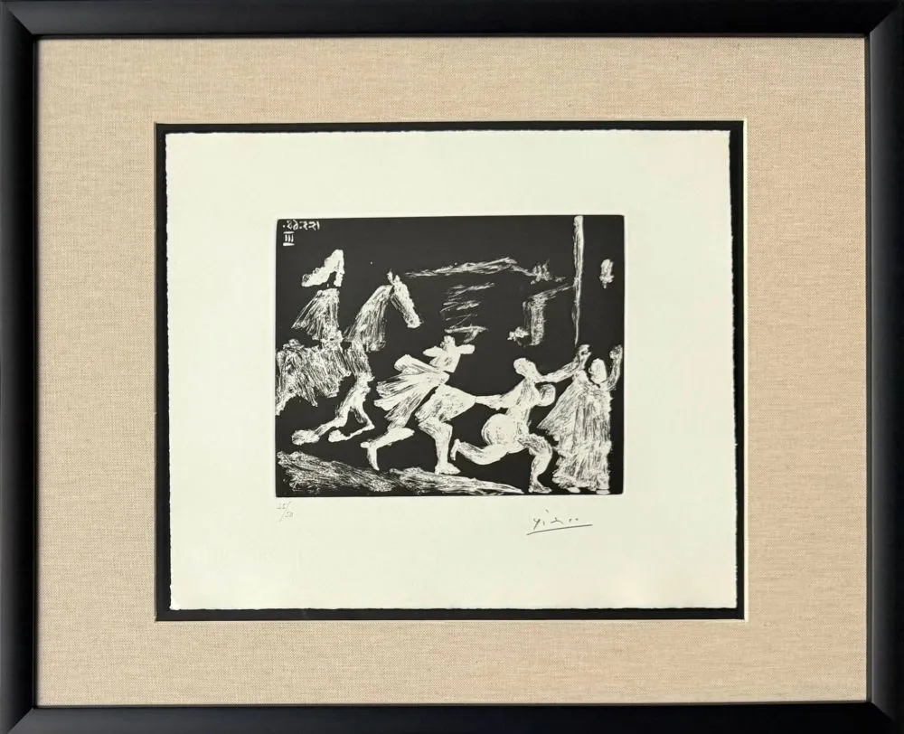 Ets En Aquatint Picasso - Cape and Sword: Pusuit II, from 347 Suite