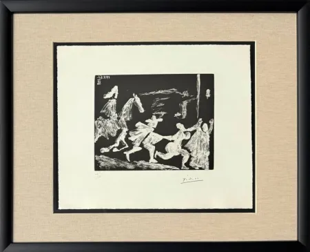 Ets En Aquatint Picasso - Cape and Sword: Pusuit II, from 347 Suite