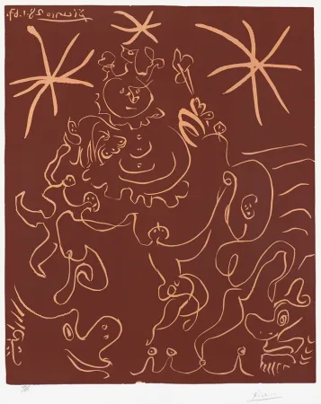 Linosnede Picasso - Carnaval (Carnival), 1967
