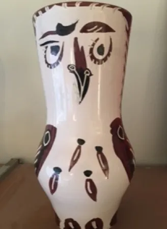 Keramiek Picasso - Chouette marron/noir