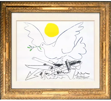 Lithografie Picasso - Colombe au Soleil