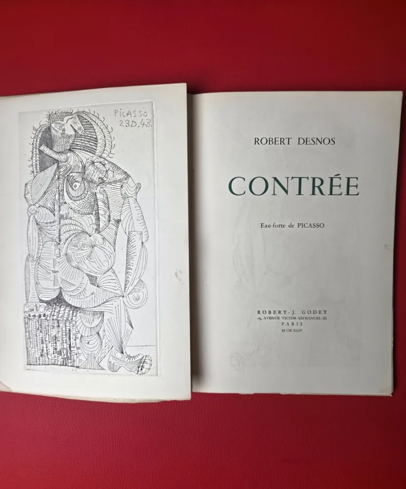 Geïllustreerd Boek Picasso - Contrèè - Robert Desnos