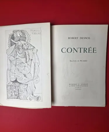 Geïllustreerd Boek Picasso - Contrèè - Robert Desnos