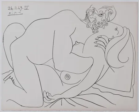 Lithografie Picasso - Coppie e nudi femminili IV