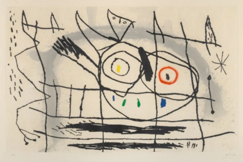 Ets En Aquatint Picasso - Couple d'Oiseaux II