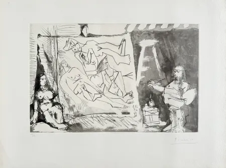 Ets En Aquatint Picasso - Dans l'Atelier