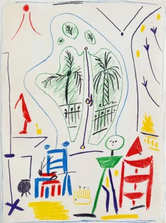 Lithografie Picasso - Dans l'Atelier de Picasso