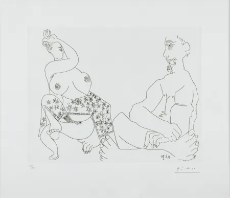 Ets Picasso - Danse du Ventre devant Homme impassible