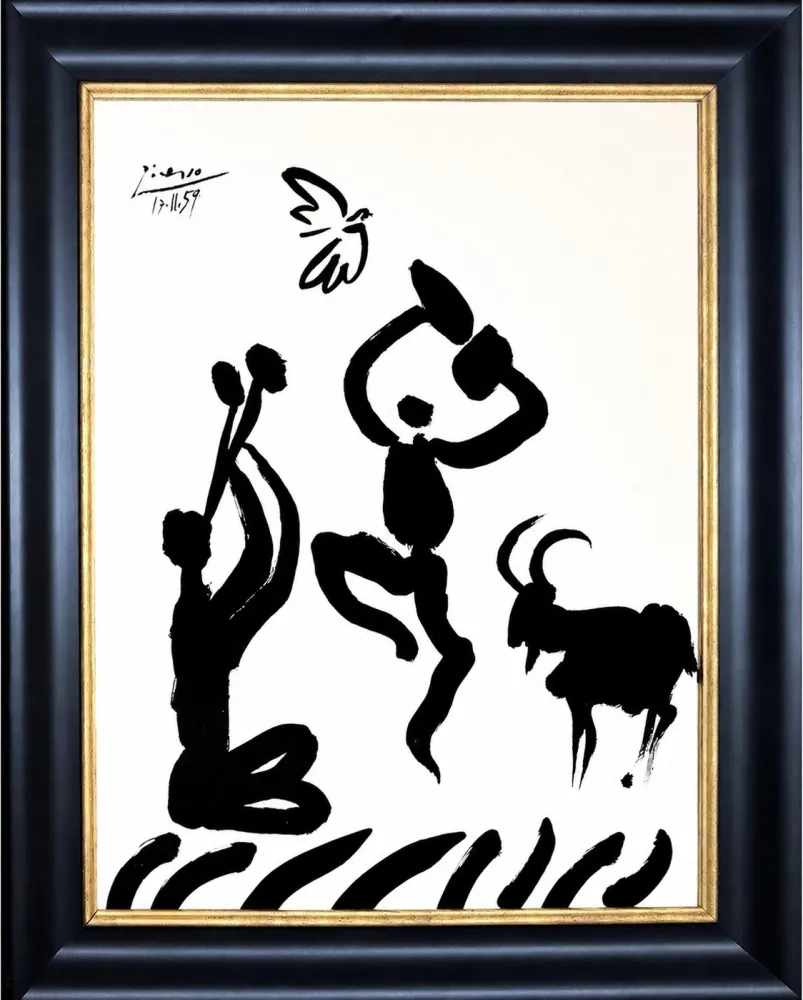 Lithografie Picasso - Danseur et musicien