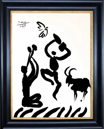 Lithografie Picasso - Danseur et musicien