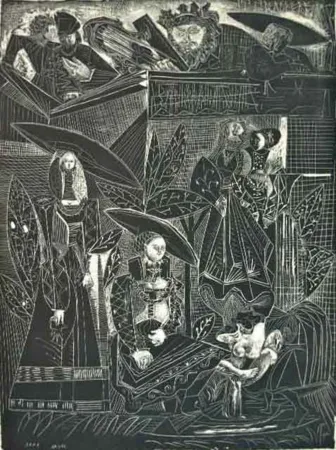 Lithografie Picasso - David Et Bethsabée,