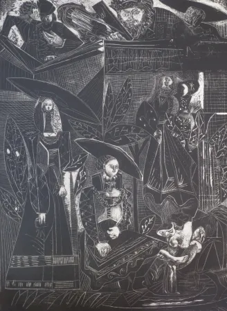 Lithografie Picasso - David et Bethsabée