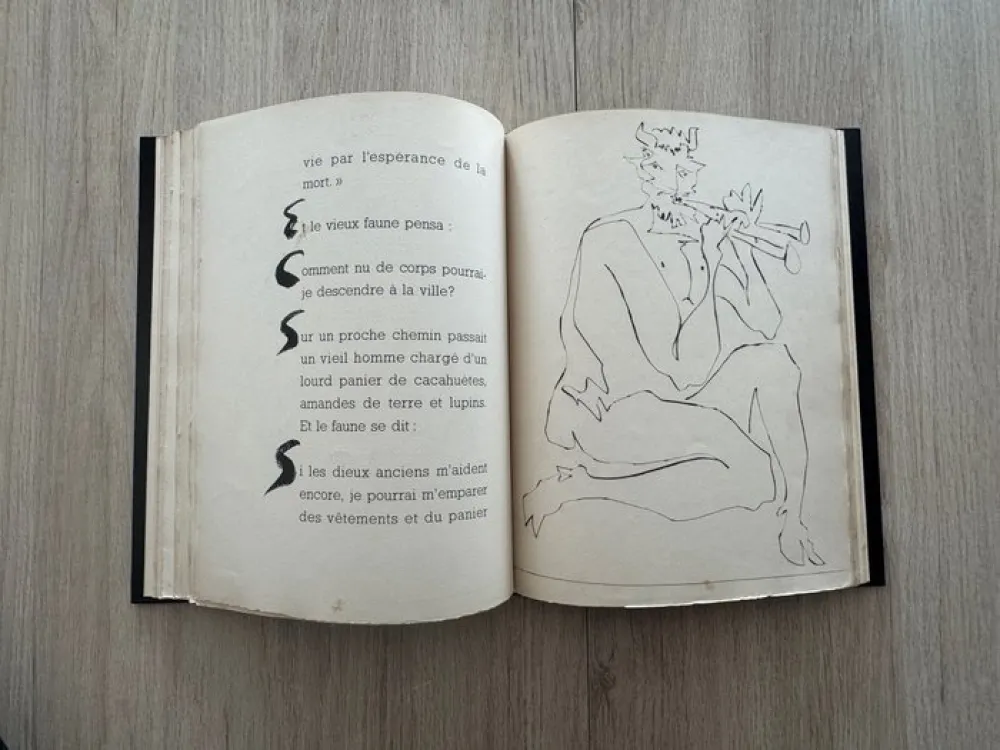 Geïllustreerd Boek Picasso - Deux Contes. Le Centaure Picador. Le crepuscule d'un Faune. Gravures de Pablo Picasso.