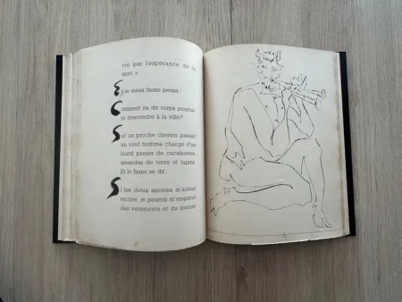 Geïllustreerd Boek Picasso - Deux Contes. Le Centaure Picador. Le crepuscule d'un Faune. Gravures de Pablo Picasso.