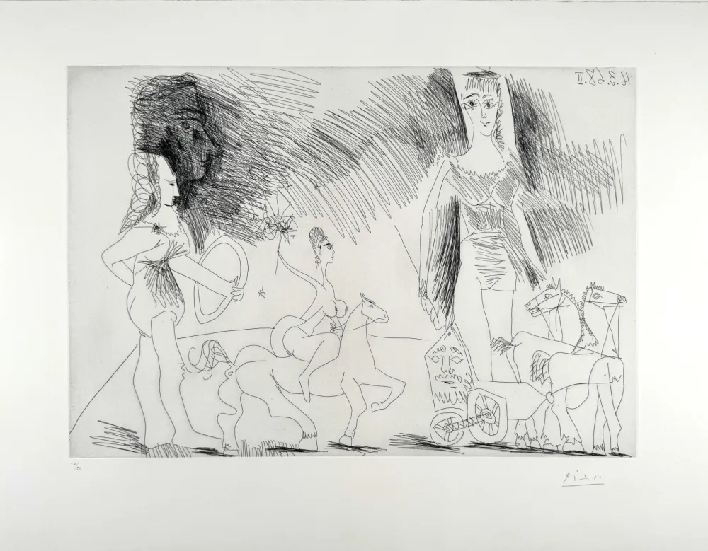 Ets Picasso - Écuyères et jongleuse (pl. 2 de la Série 347) 