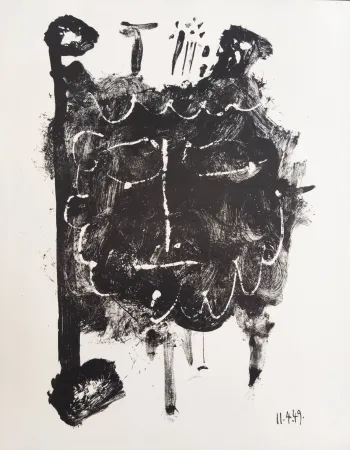 Lithografie Picasso - Élégie d'Ihpetonga, Masks of Ashes, Planche I