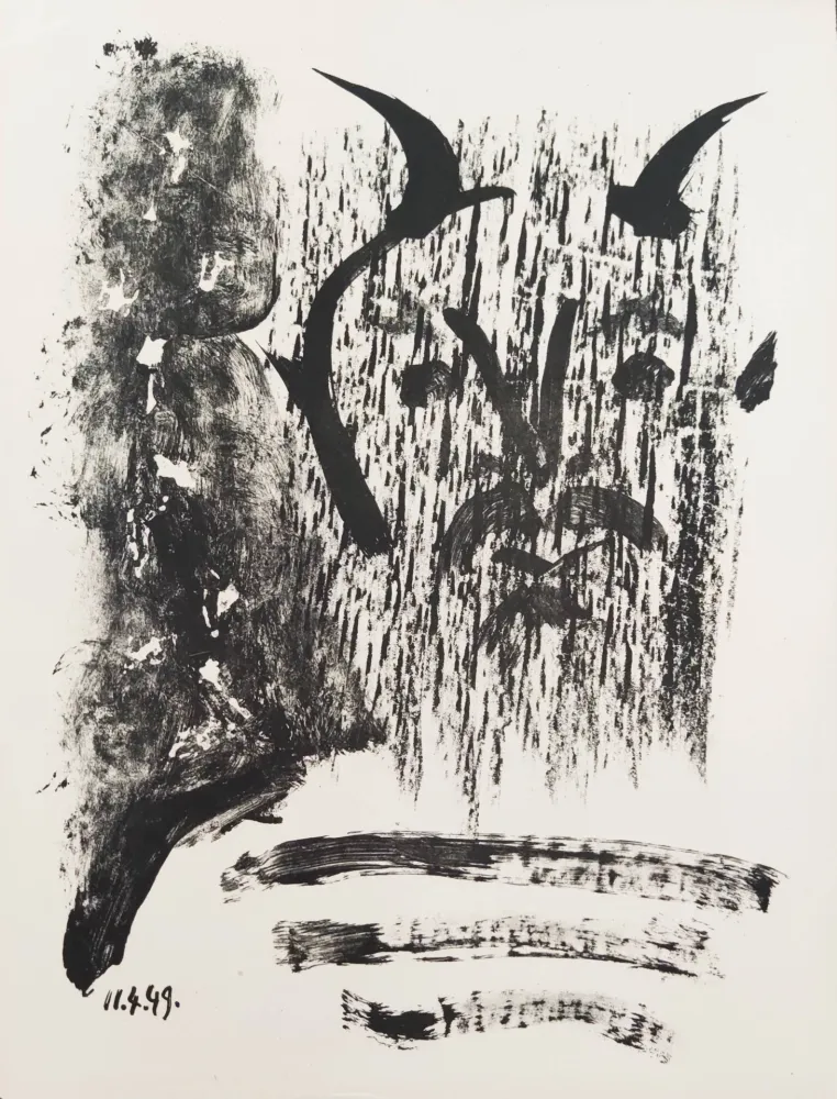 Lithografie Picasso - Élégie d'Ihpetonga, Masks of Ashes, Planche III