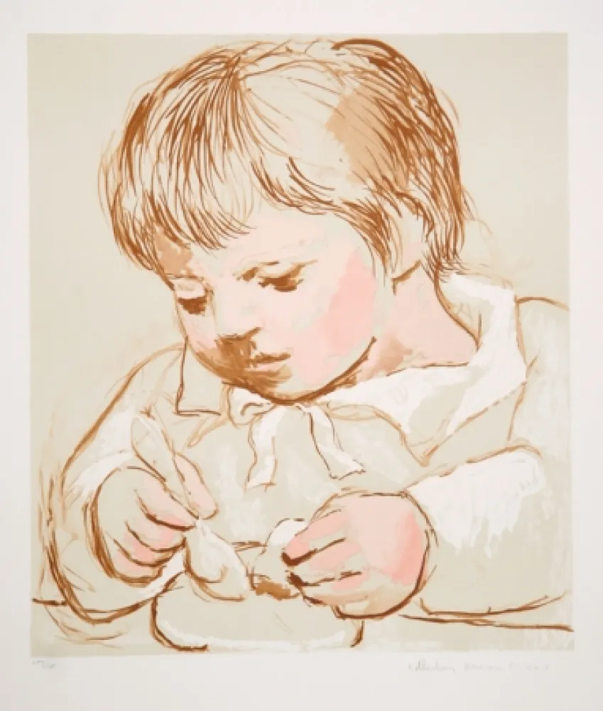 Lithografie Picasso - Enfant Deieunant